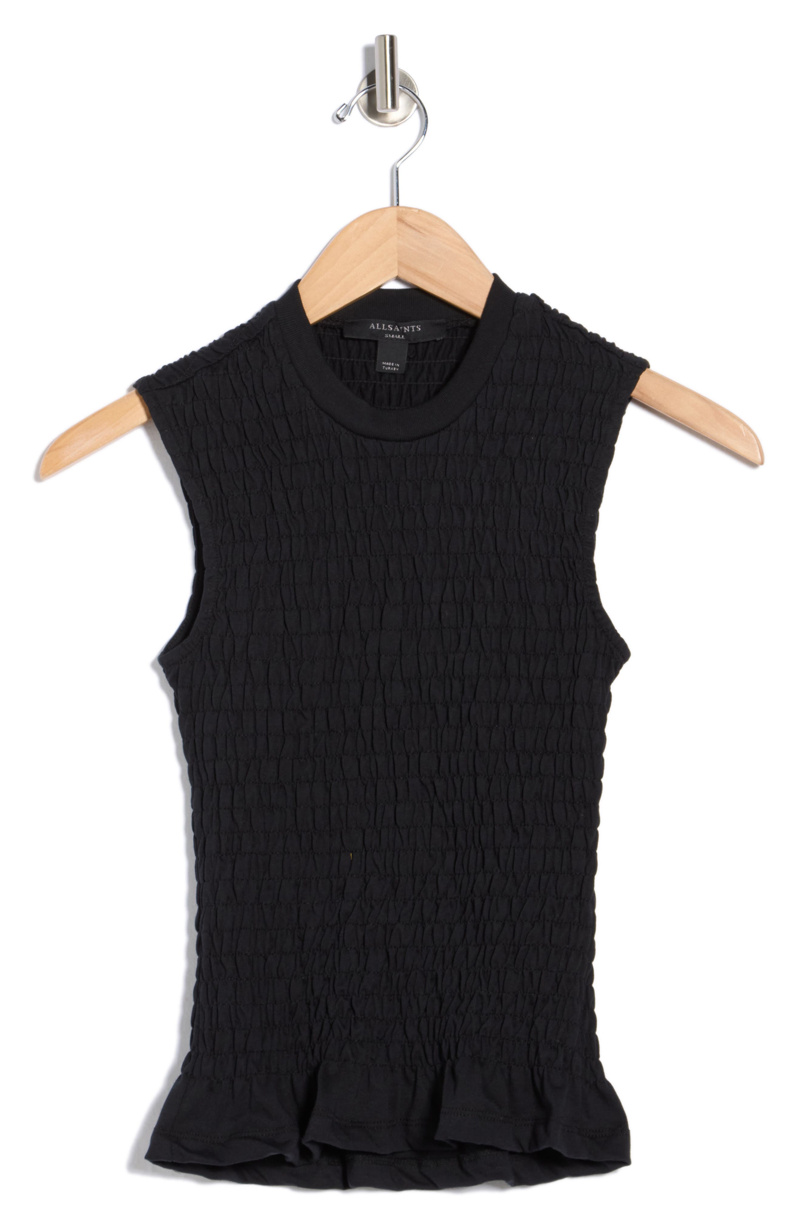 AllSaints Ode Sleeveless Peplum Top