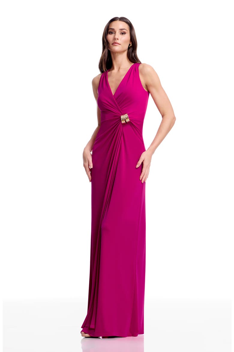 Deb Sleeveless A-Line Gown, Alternate, color, DARK FUCHSIA