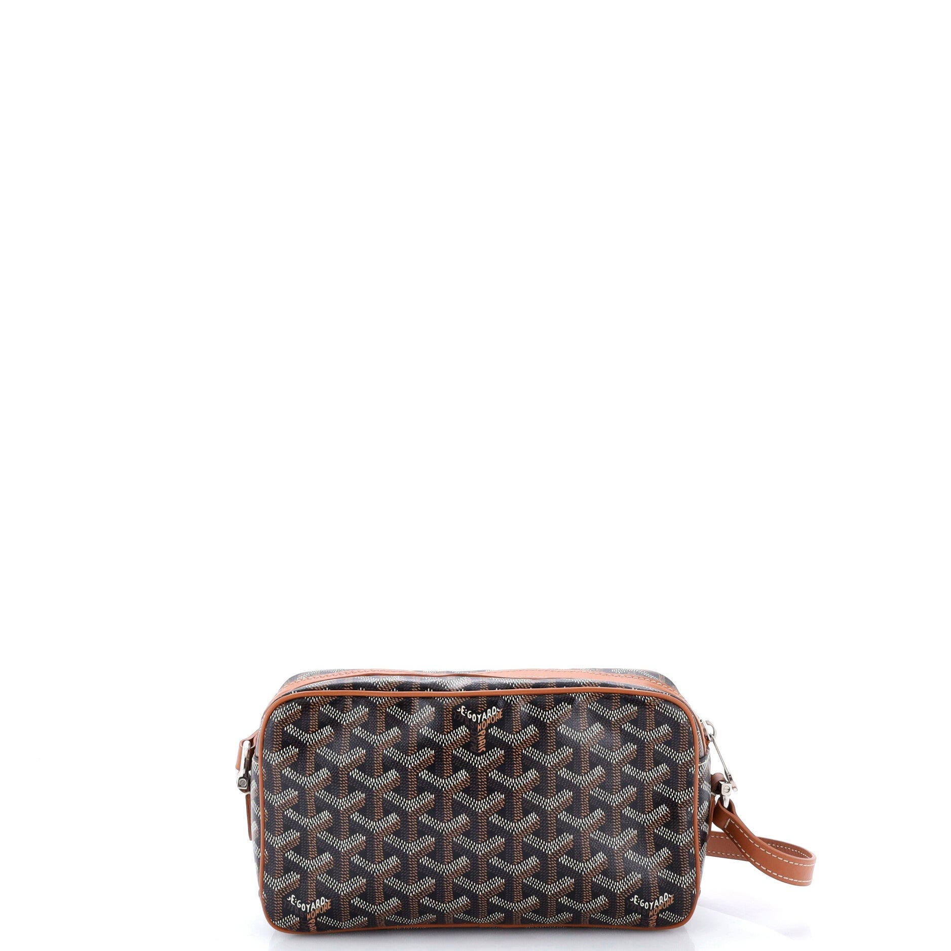 Cap Vert Bag Printed Coated Canvas, Alternate, color, Brown