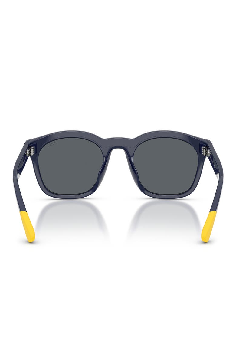 51mm Square Sunglasses, Alternate, color, SHINY NAVY BLUE / DARK BLUE