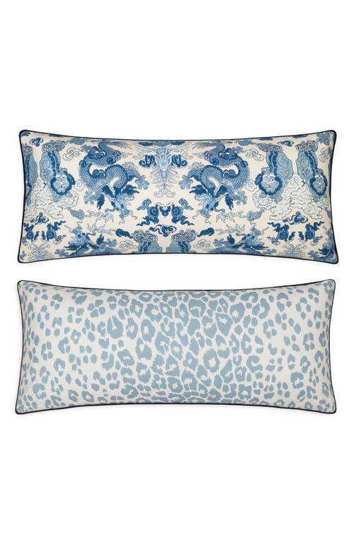 Matouk Reversible Lumbar Pillow In Blue