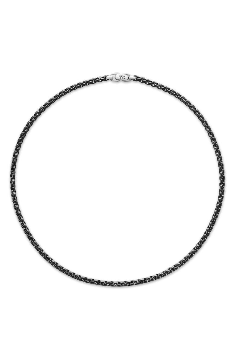 David Yurman Men's Box Chain Necklace with Stainless Steel & Sterling Silver, 5mm, Alternate, color, Stainless Steel W/ Sterl Silv