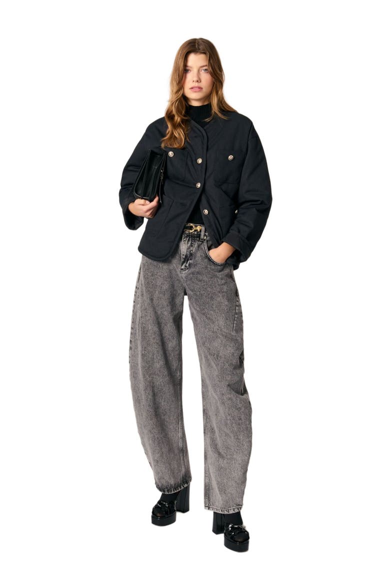 Reversible quilted coat, Main, color, Black