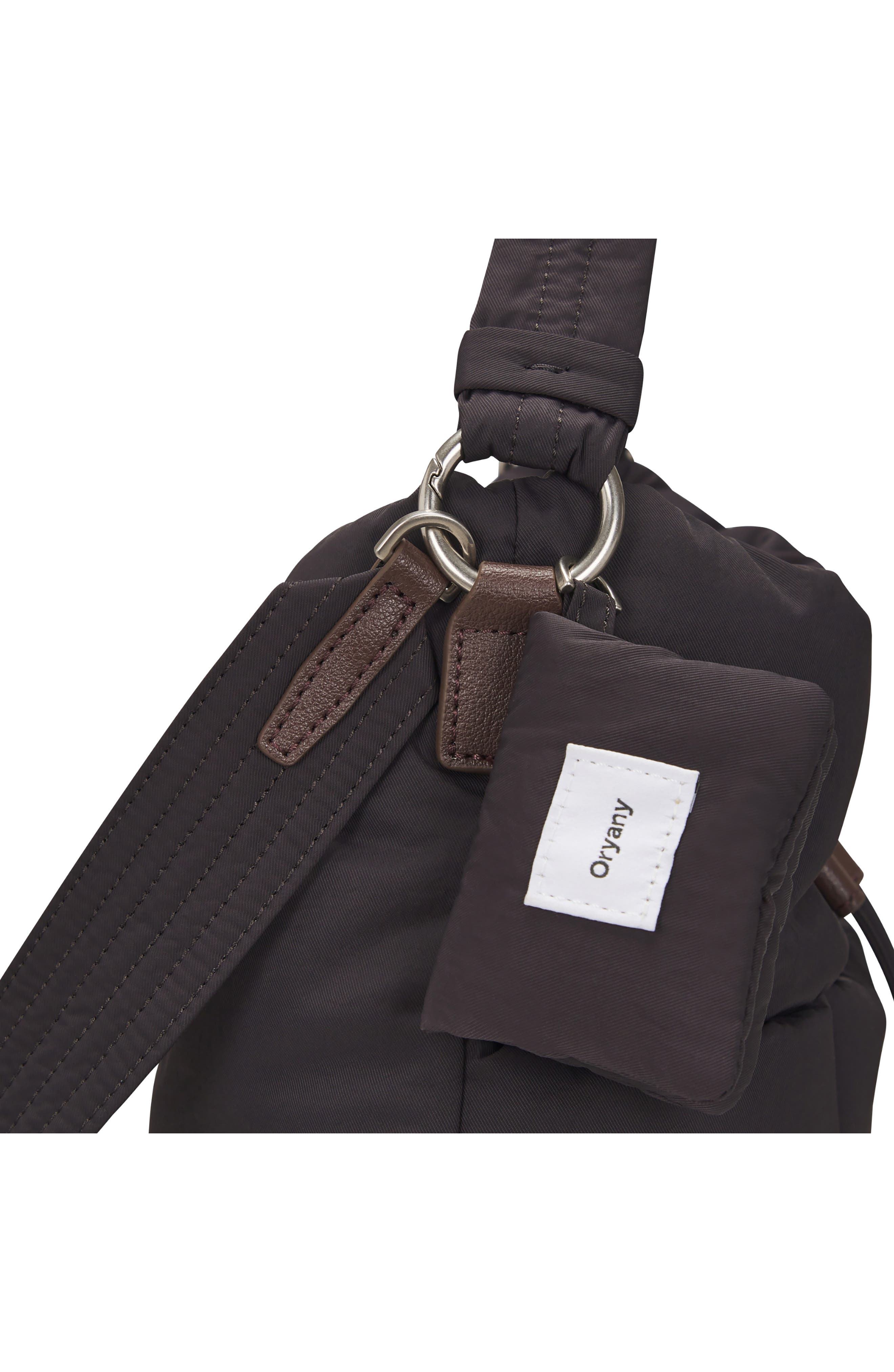Oryany Small Pillow Nylon Bucket Bag, Alternate, color, Chocolate Brown
