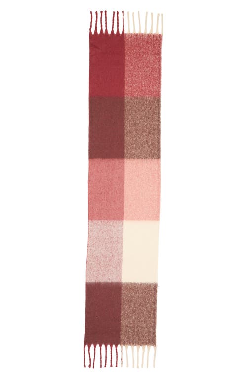 Nordstrom Plaid Brushed Fringed Scarf