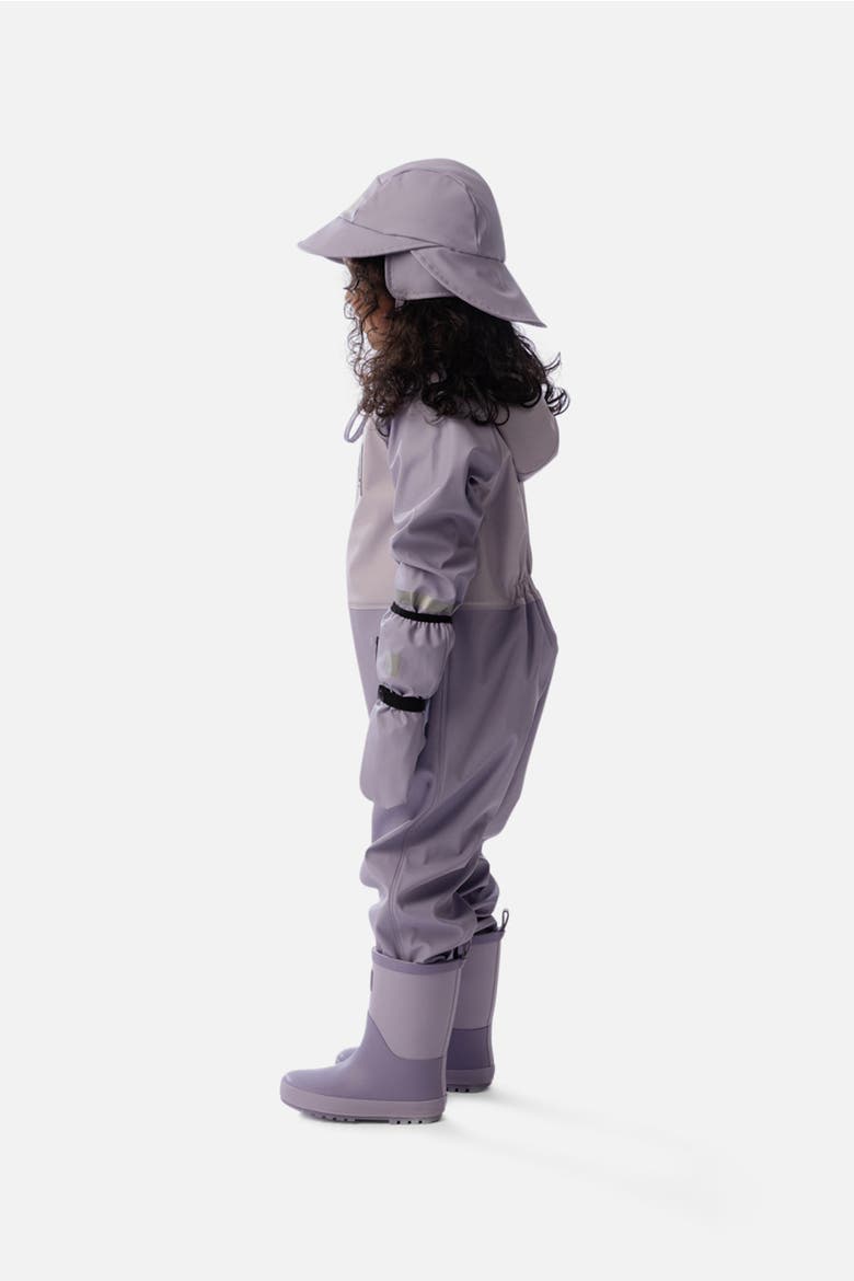 Waterproof Hooded Reflective Rain One Piece, Alternate, color, Mauve