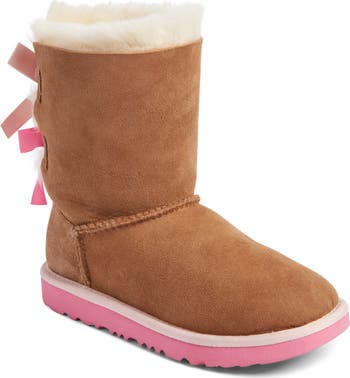 On sale NWOB Girls UGG Bailey Bow II water resistsnr shearling boot size 7