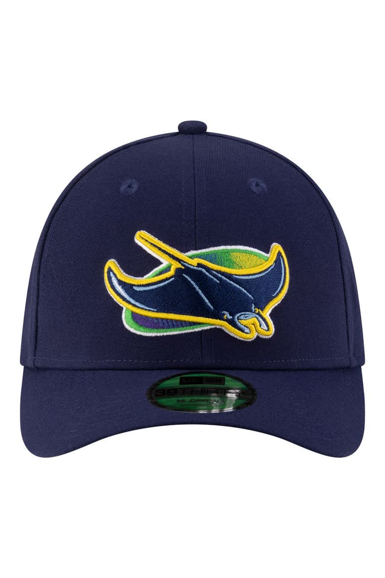 Men's New Era  Navy Tampa Bay Rays Alternate Player Replica 39THIRTY M-Crown Flex Hat, Alternate, color, Navy
