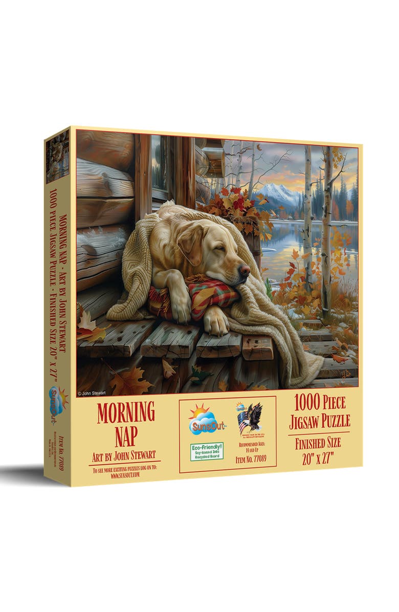 Sunsout Morning Nap 1000 piece Jigsaw Puzzle for Adults, Main, color, Multicolor