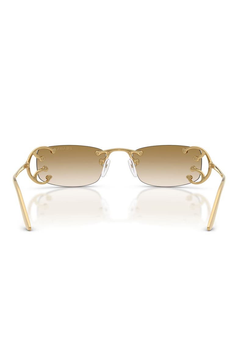 52mm Gradient Rectangular Sunglasses, Alternate, color, ORO PALLIDO NOUVEAU / BROWN