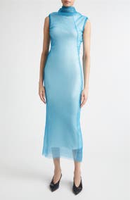 Jil Sander Double Layer Draped Organza Dress