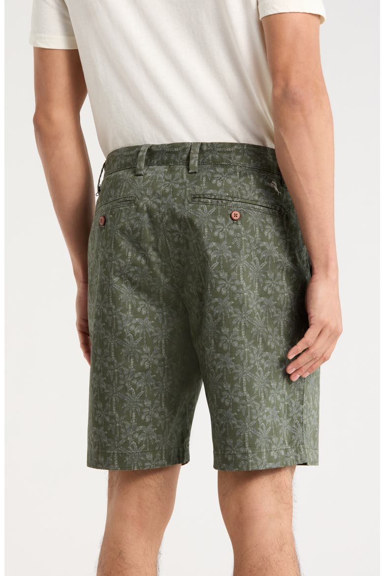 Rich Palms Tropical Print Shorts, Alternate, color, DARK TEA LEAF