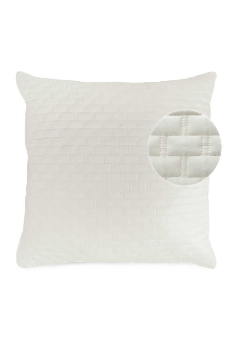 BedVoyage Quilted Euro Sham, Main, color, Ivory