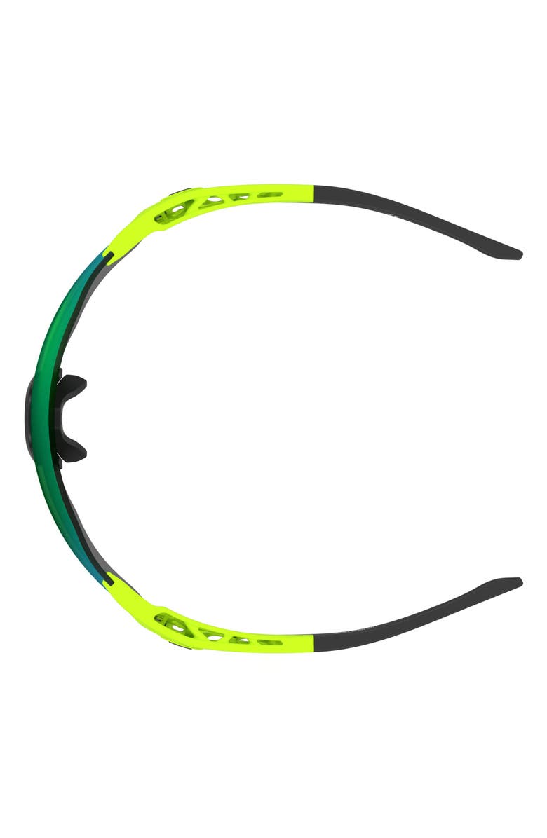 Under Armour 99mm Next Level Shield Sunglasses, Alternate, color, Green Fluo Black