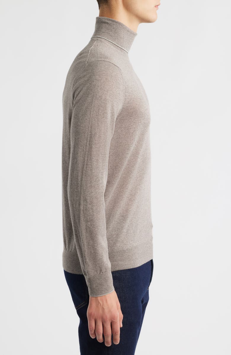 Canali Turtleneck Wool Sweater, Alternate, color, Beige