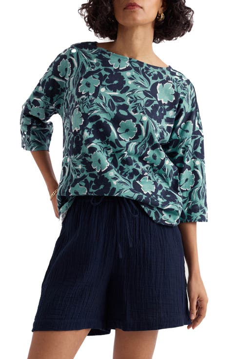 Tremayne Quay Floral Organic Cotton Top