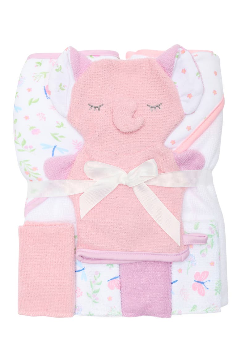 Elephant 7-Piece Assorted Bath Towel Set, Main, color, PINK