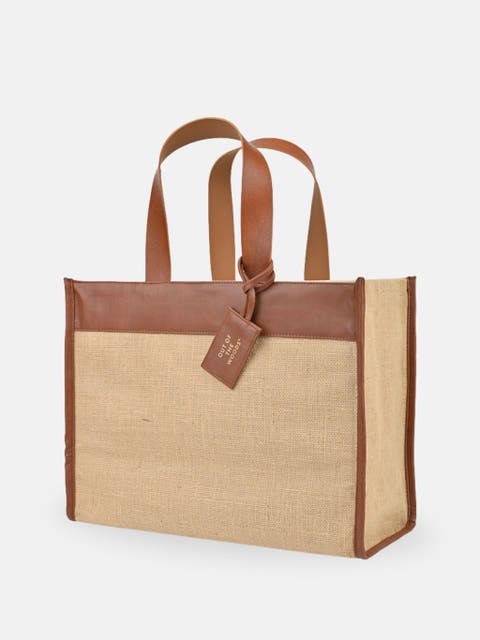 Jute Trim Box Tote
