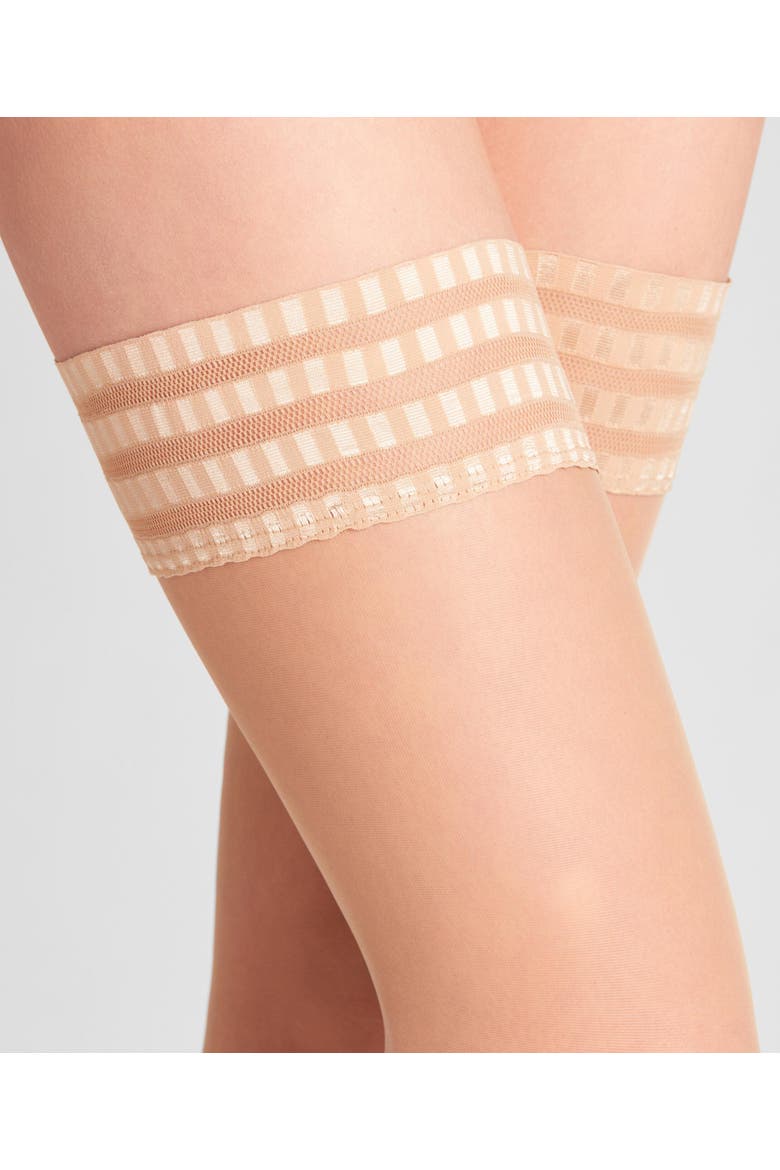 Pure Matt 20 Denier Sheer Thigh Highs, Alternate, color, Golden