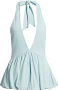 Free People Paige Peplum Halter Top