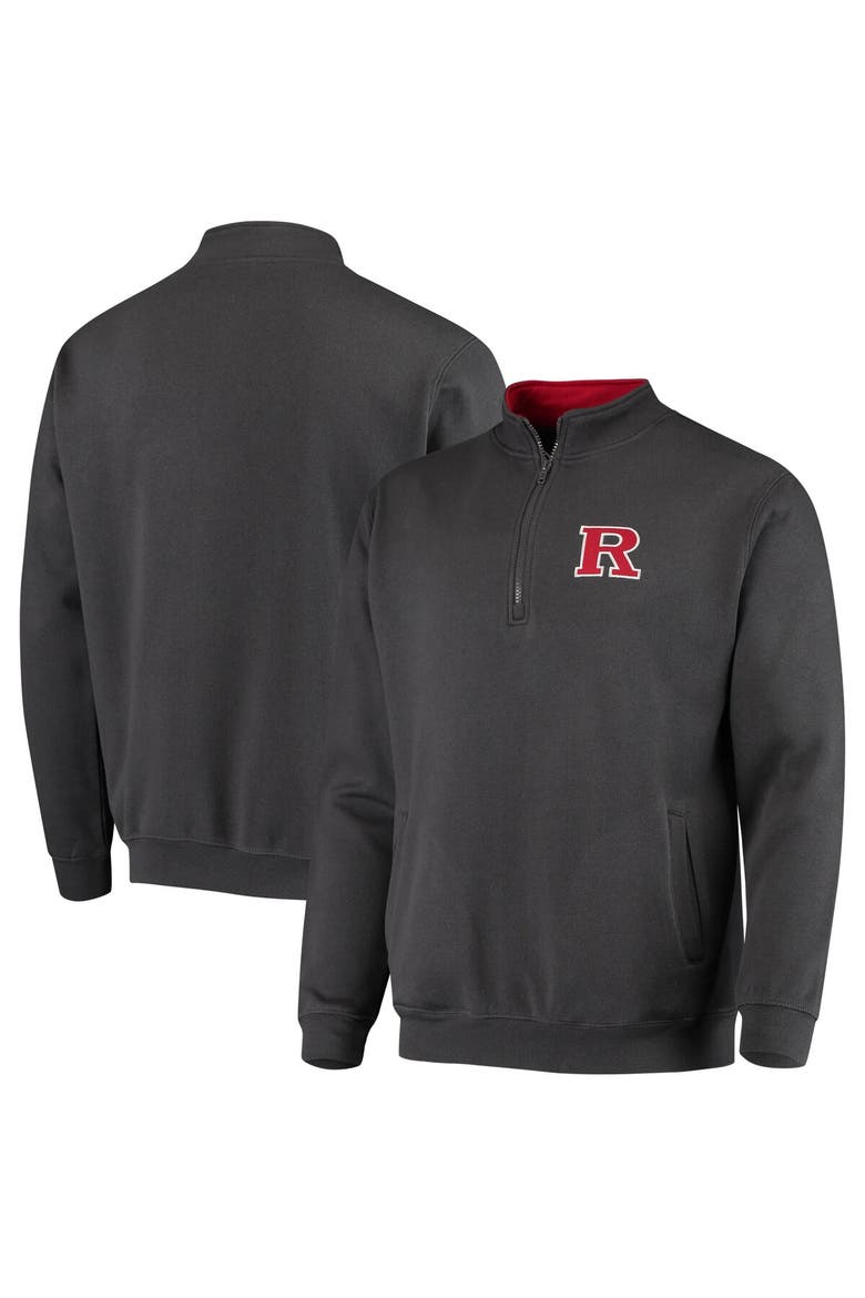 Men's Colosseum Charcoal Rutgers Scarlet Knights Tortugas Logo Quarter-Zip Jacket, Alternate, color, Charcoal