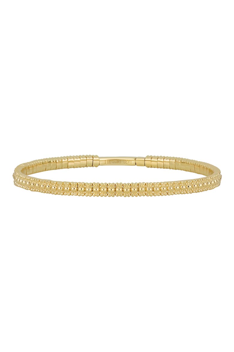 14K Gold Beaded Links Bangle Bracelet, Main, color, 14K YELLOW GOLD
