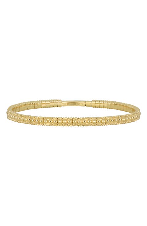 14K Gold Beaded Links Bangle Bracelet (Online Trunk Show)