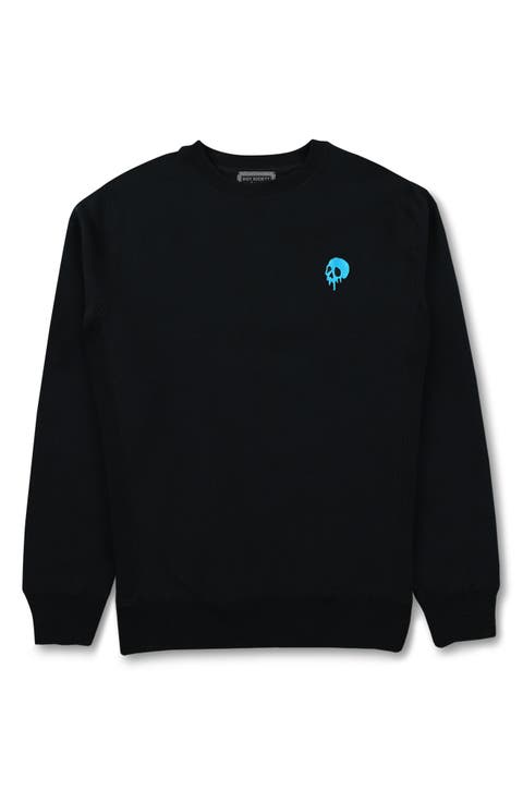 Melting Skull Embroidered Sweatshirt