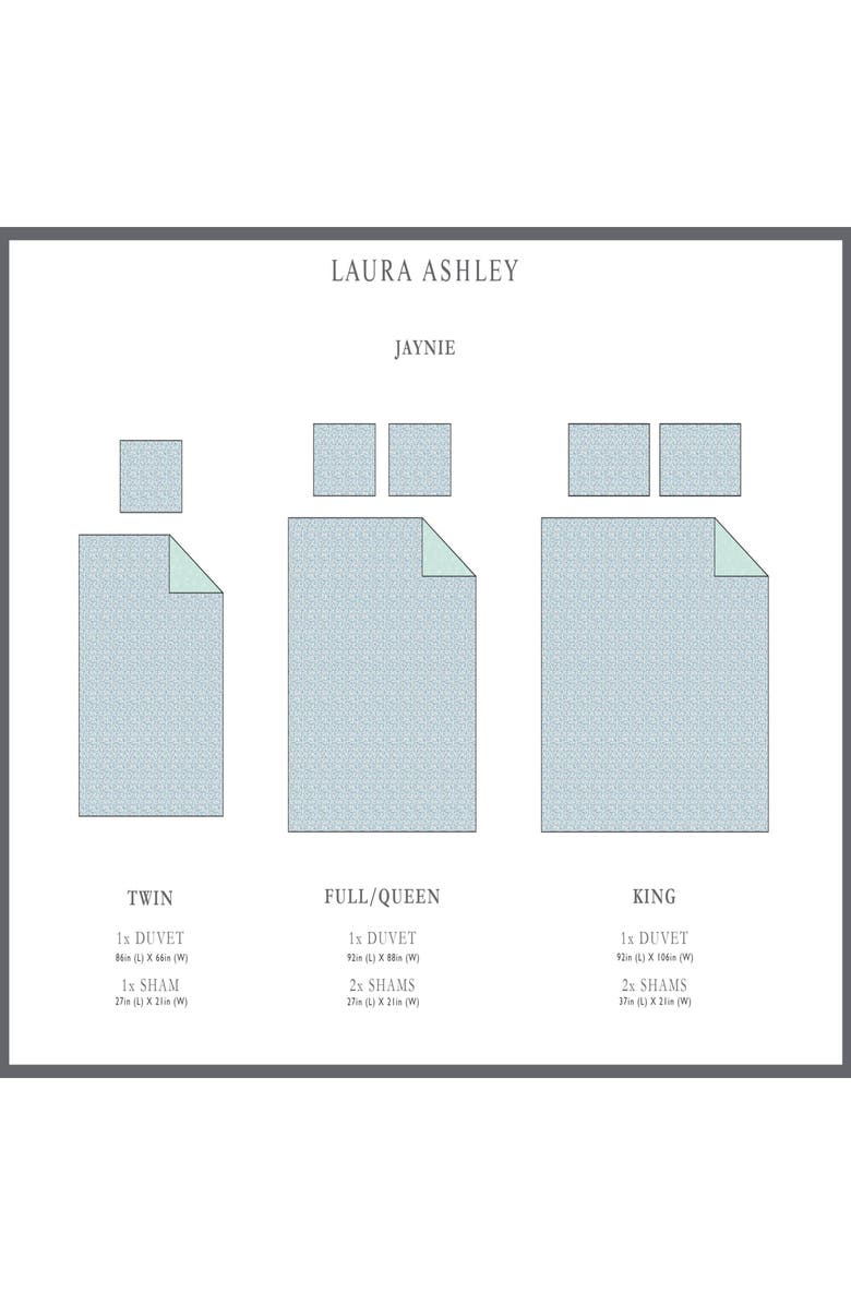 Laura Ashley Jaynie Cotton Duvet Set, Alternate, color, Wintergreen