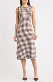 Halogen® Sleeveless Boat Neck Midi Dress
