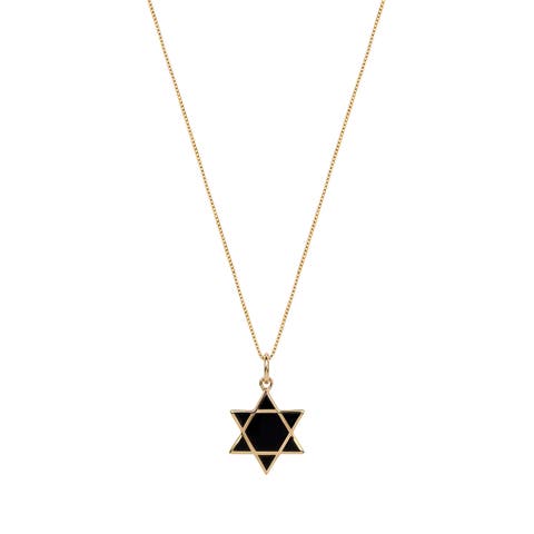 Grounded in Hope - Black Onyx Star of David Necklace