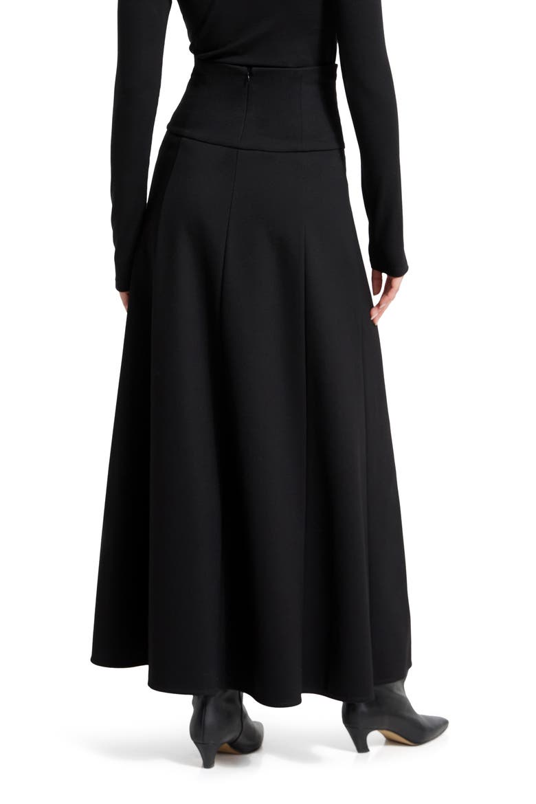 India Ponte Maxi Skirt, Alternate, color, BLACK