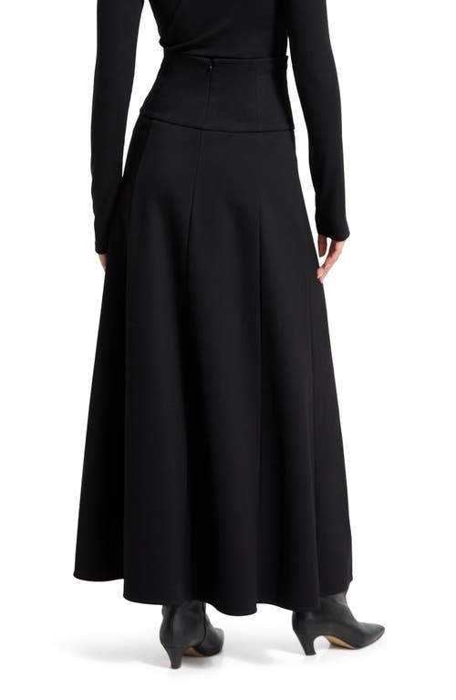 Marcella India Ponte Maxi Skirt In Black