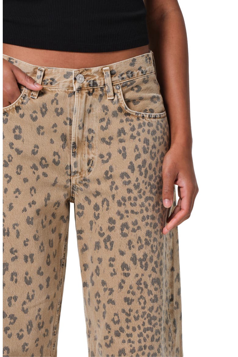 Miro High Waist Barrel Jeans, Alternate, color, NAT CHEETAH (CHEETAH PRINT)