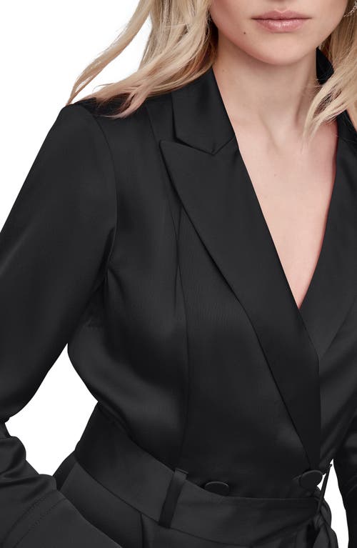 Dkny Long Sleeve Double Breasted Blazer Dress In Black