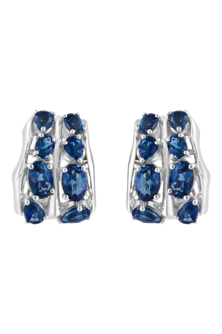 Sterling Silver London Blue Topaz Lever Back Earrings, Alternate, color, BLUE