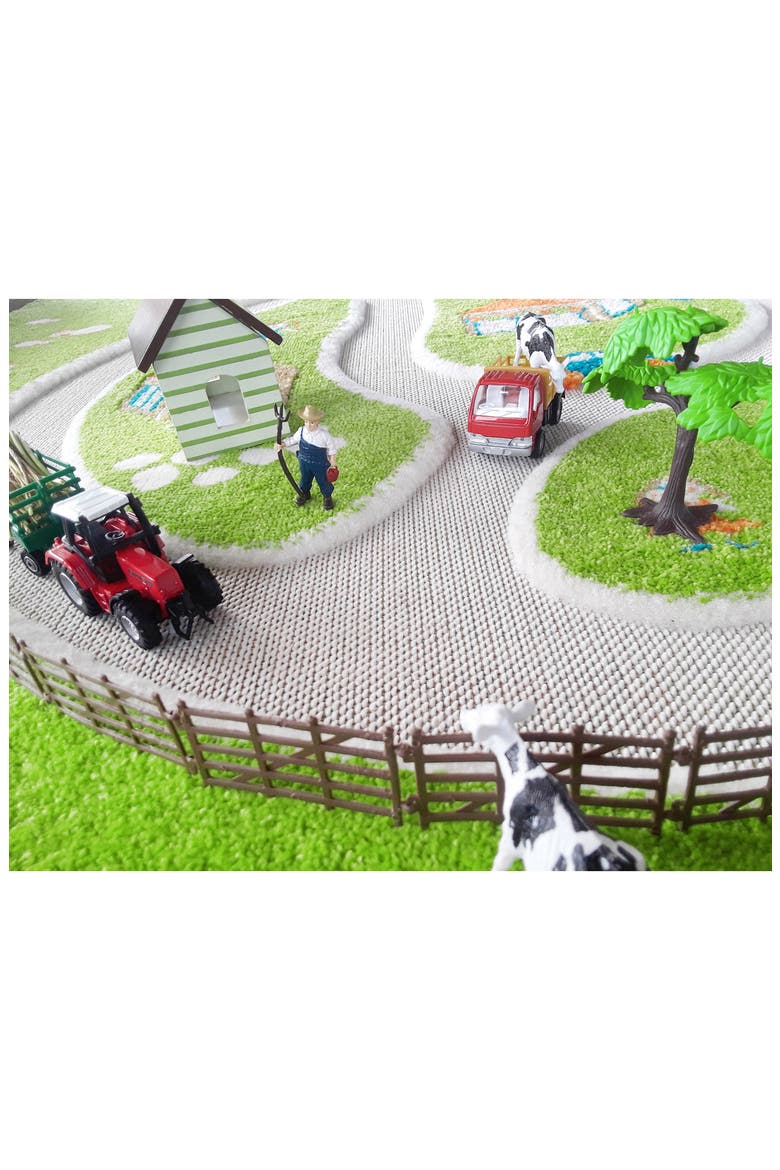 Farm Play Rug, Alternate, color, GREEN