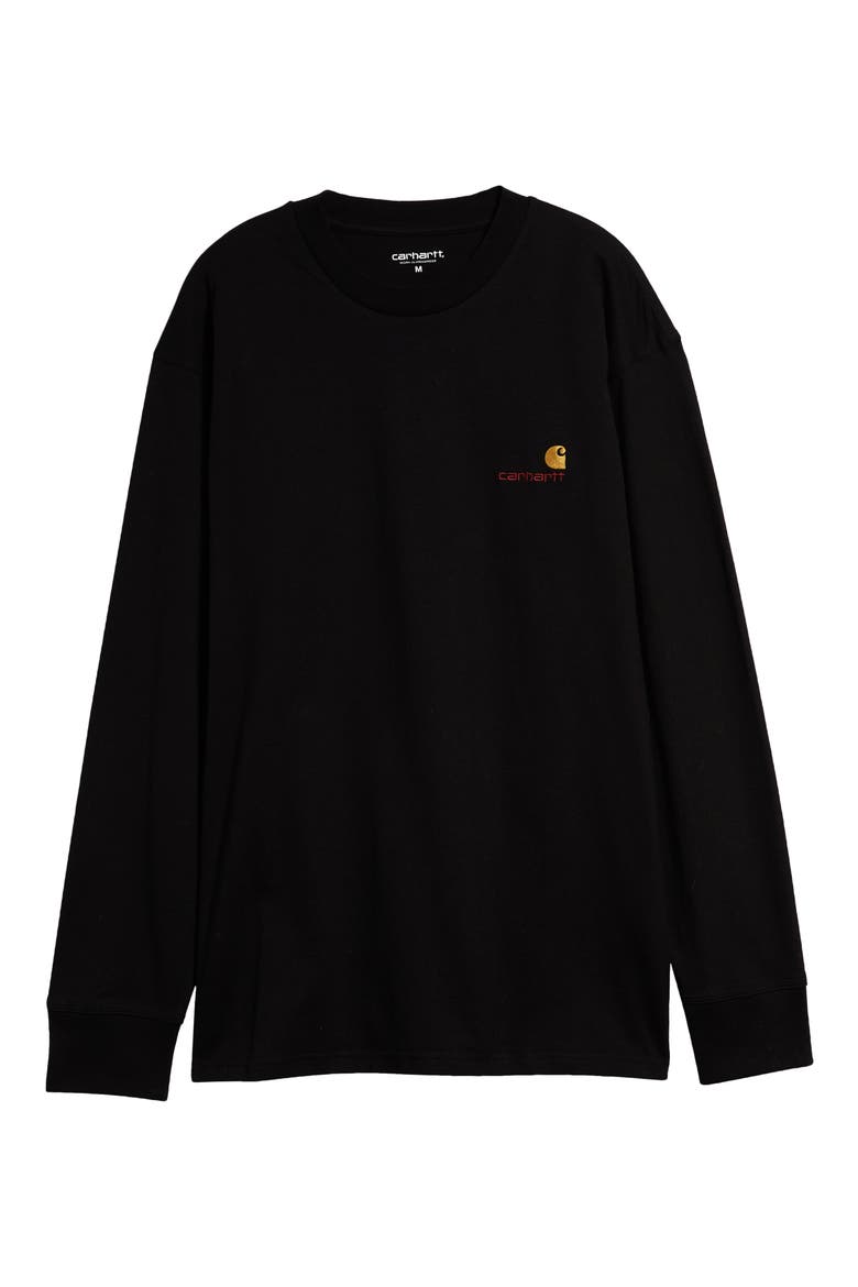 Long Sleeve Organic Cotton T-Shirt, Alternate, color, BLACK