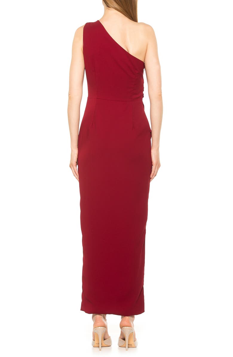 Alexia Admor Alessi One-Shoulder Maxi Dress, Alternate, color, Burgundy