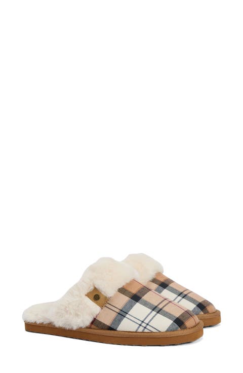 Claudia Faux Fur Lined Scuff Slipper (Women)