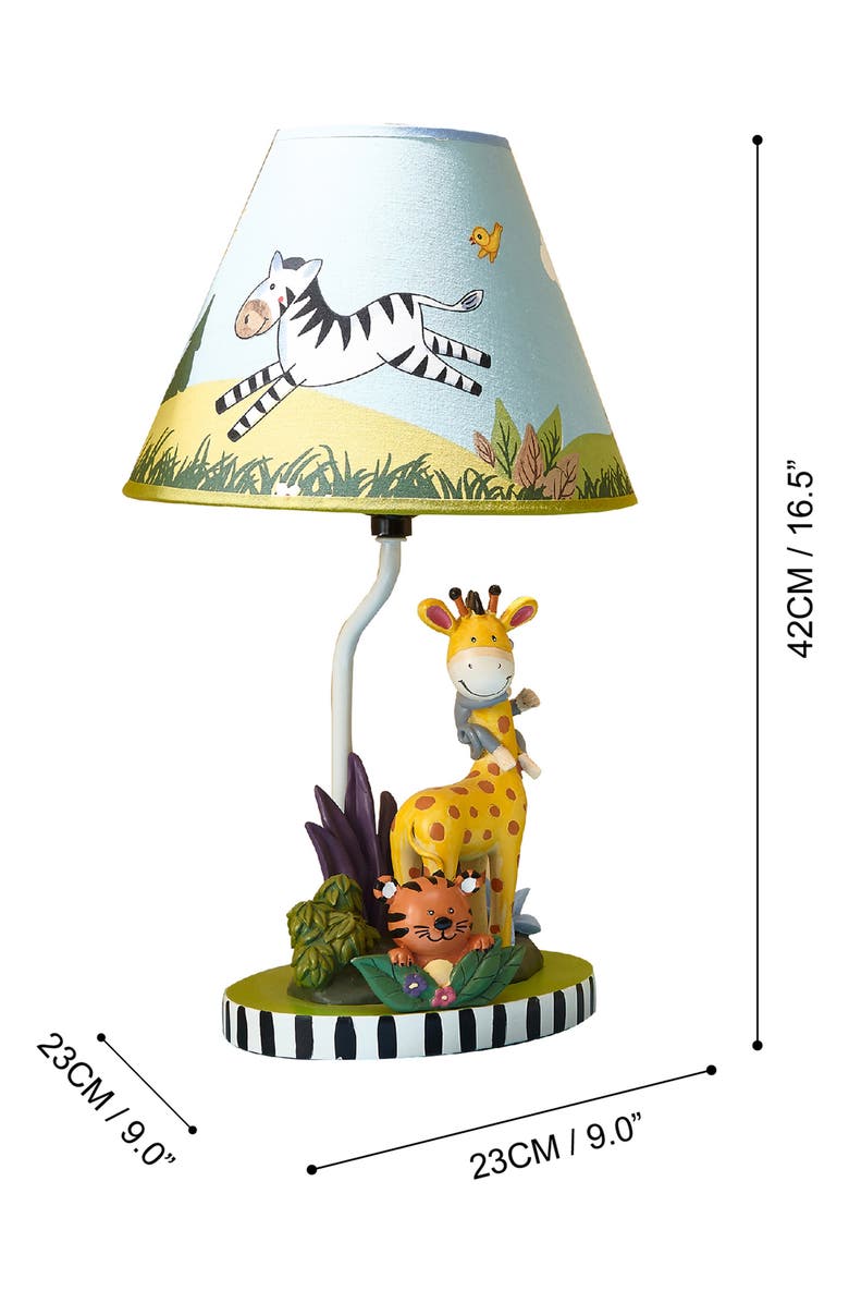 Teamson Kids Fantasy Fields Sunny Safari Table Lamp, Alternate, color, Blue/ Multi-Color