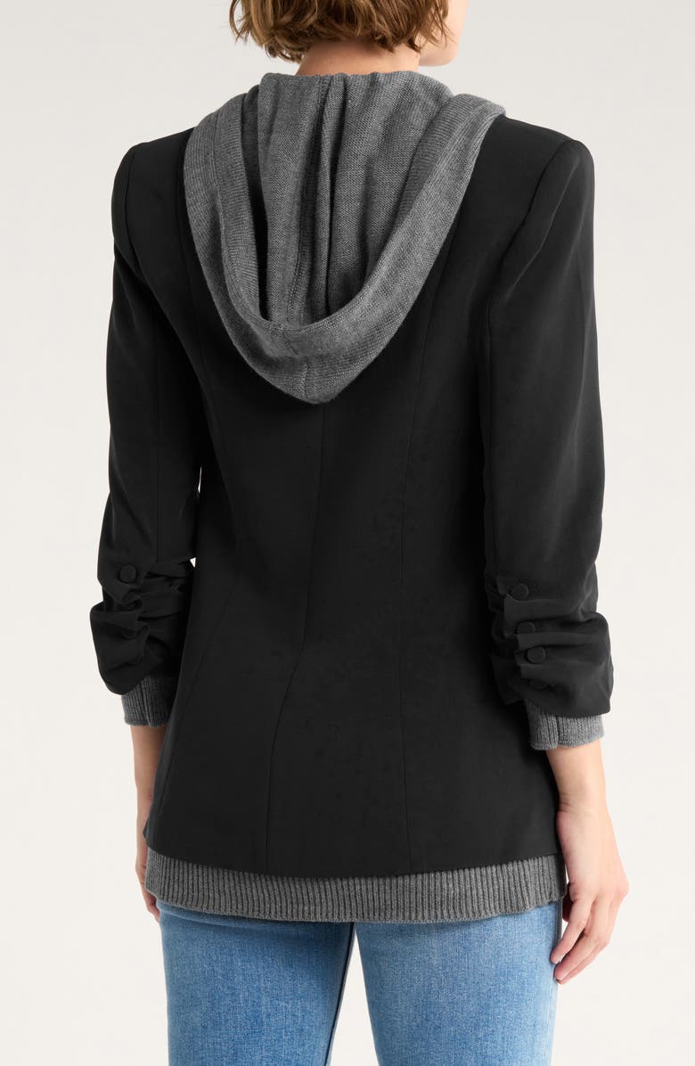 Cinq à Sept Khloe Blazer with Hooded Knit Bib, Alternate, color,