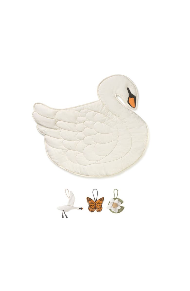 Lorena Canals Playmat Swan, Alternate, color, Ivory, Natural