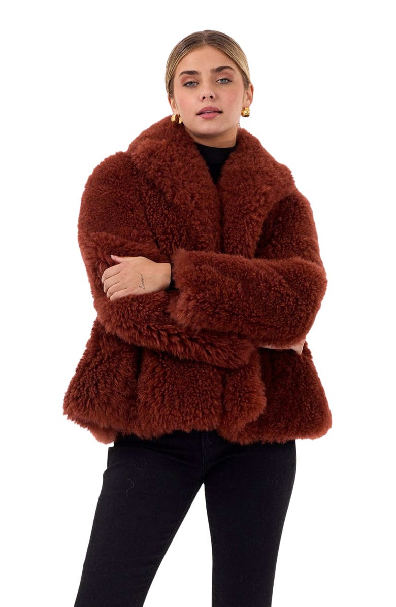 GORSKI Cashmere Goat Jacket with Detachable Belt, Alternate, color, Caramel