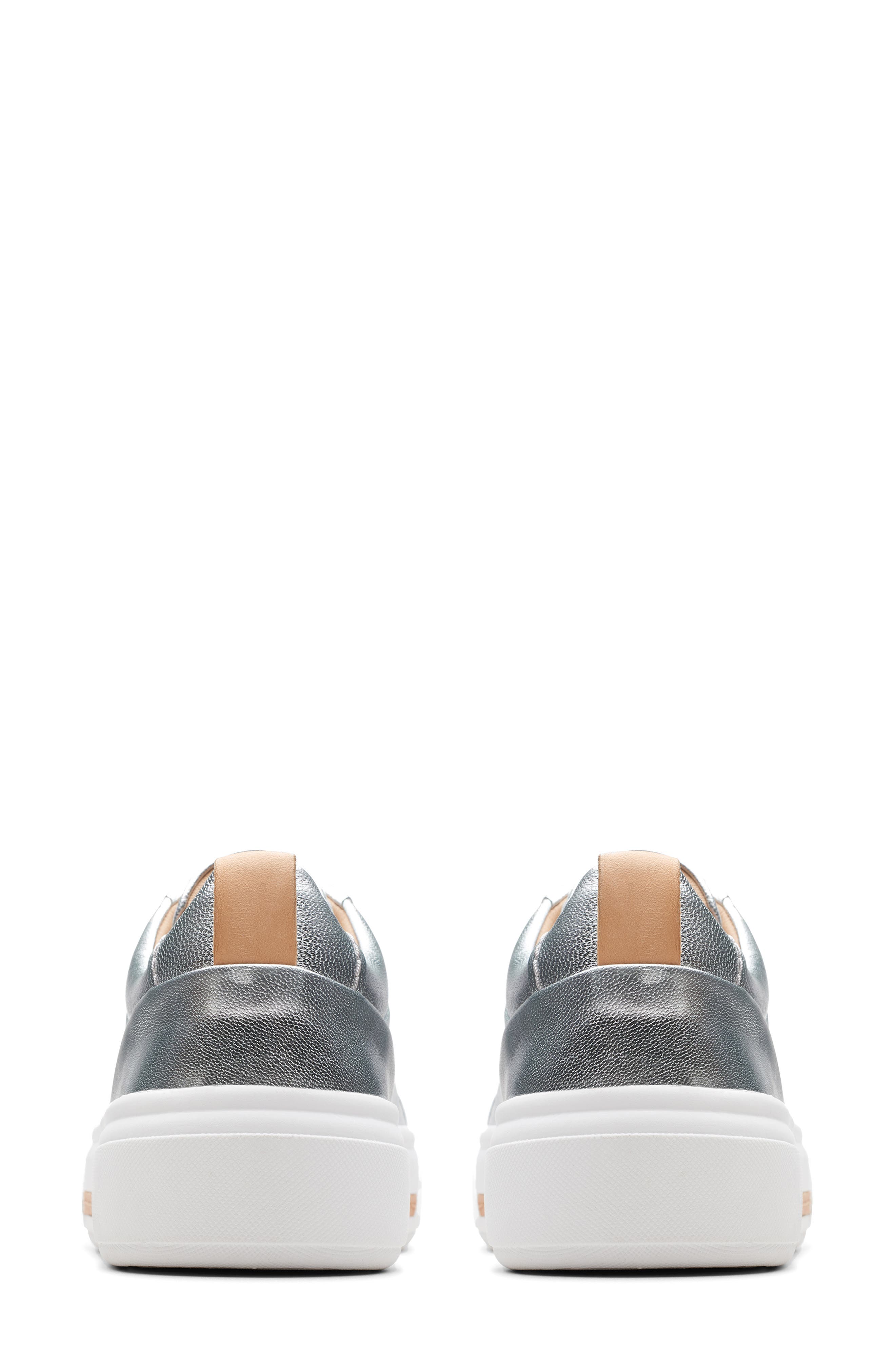 Clarks<sup>®</sup> Hollyhock Walk Sneaker, Alternate, color, Silver Leather