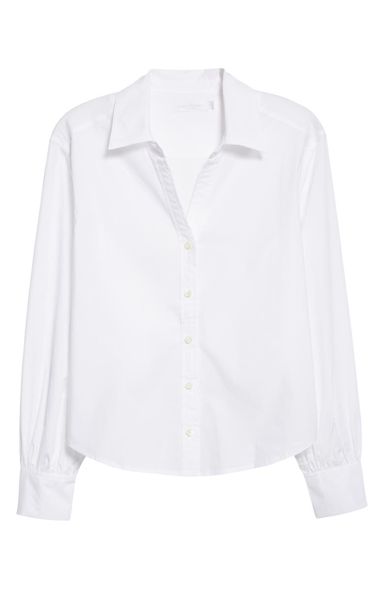 Jonathan Simkhai Standard Skylar Tie Back Cotton Poplin Blouse, Alternate, color, 