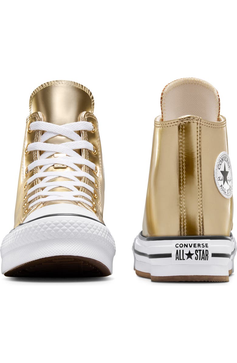 Converse Kids' Chuck Taylor<sup>®</sup> All Star<sup>®</sup> Lift High Top Sneaker, Alternate, color, Metallic Gold/ White/ Ivory