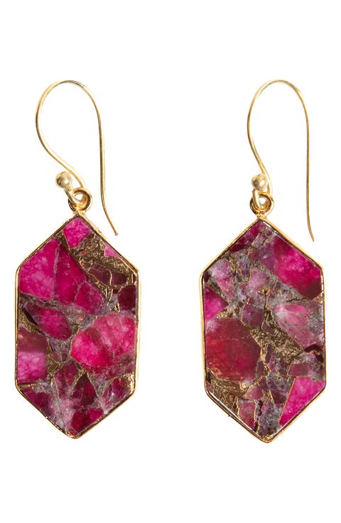 Mosaic Geometric Drop Earrings