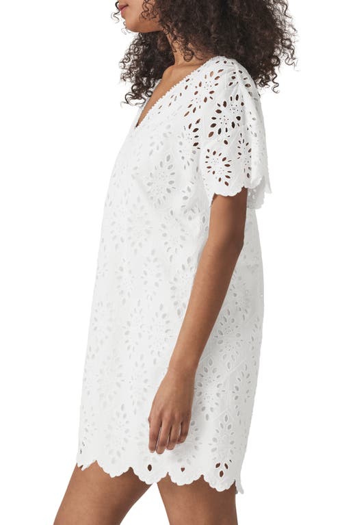 Splendid Cotton Eyelet Minidress In White