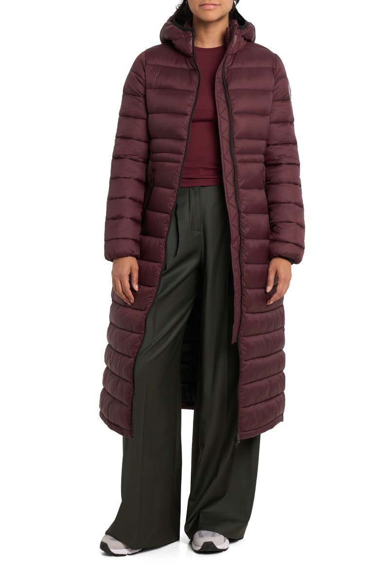 Ivy Lightweight Long Puffer Coat, Main, color, PORTO